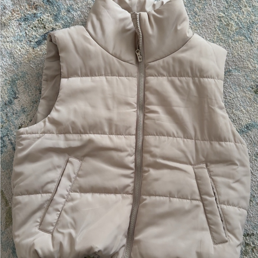 Beige Puffer Vest